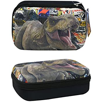 Photo 1 of LOT OF 2 United Pacific Designs 712465JW: Jurassic World Molded Eva Pencil Case, Black, Small
