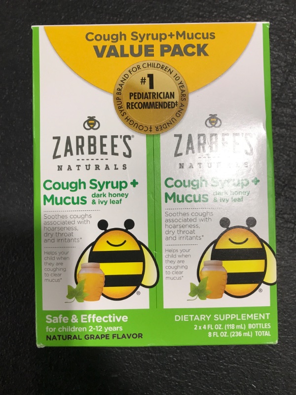 Photo 2 of Children's Twin Pack Cough Syrup with Dark Honey Daytime - Natural Grape Flavor (254 x 2) Daytime Twin Pack - Grape. 02/2024