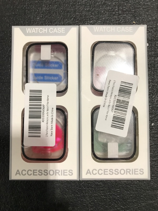 Photo 2 of LOT OF 2 WATCH CASES COMPATIBLE WITH iWATCH 7. 2-PACK. 