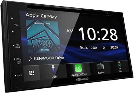 Photo 1 of KENWOOD DDX5707S Double Din DVD Car Stereo with Apple Carplay and Android Auto, 6.8 Inch Touchscreen, Bluetooth, Backup Camera Input, Subwoofer Out, USB Port, A/V Input, FM/AM Car Radio 