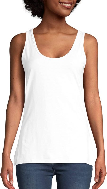 Photo 1 of  Women's Scoopneck Cotton Jersey Tank, Classic Cotton Tank Top, Lightweight Cotton Tank for Women SIZE M