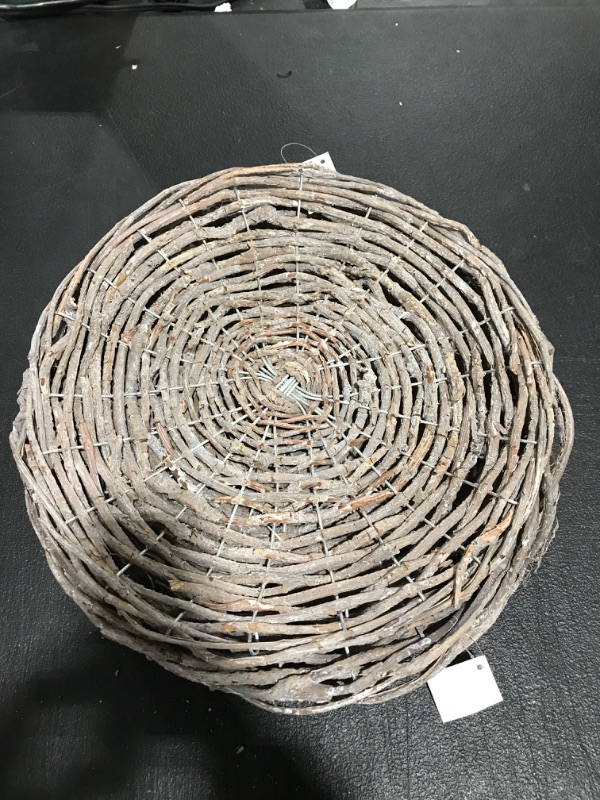 Photo 1 of 4 pcs Brown Wicker Paper Plate Holders