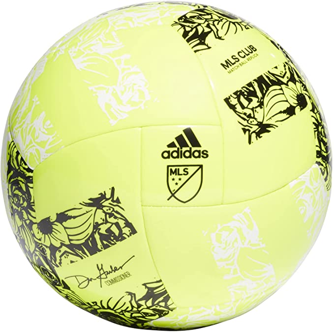 Photo 1 of adidas Unisex-Adult MLS Training Ball CLUB Solar Yellow/Black 5