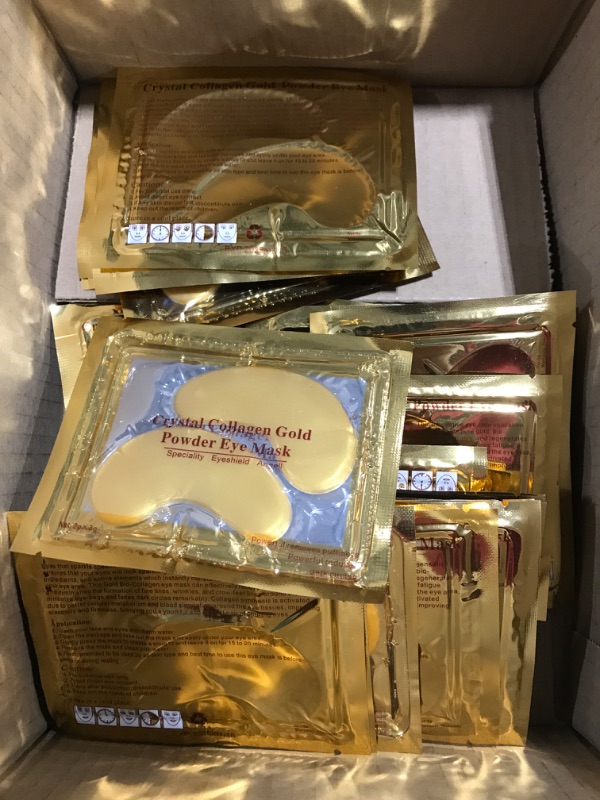 Photo 2 of Adofect Collagen Powder Eye Mask 29 Pairs Gold Under Eye Gel Pads, Hyaluronic Acid Under Eye Mask Gel Patches for Puffy Eye Reducing Dark Circles, Eye Bags, Wrinkle, Refresh Your Eyes, Gold
