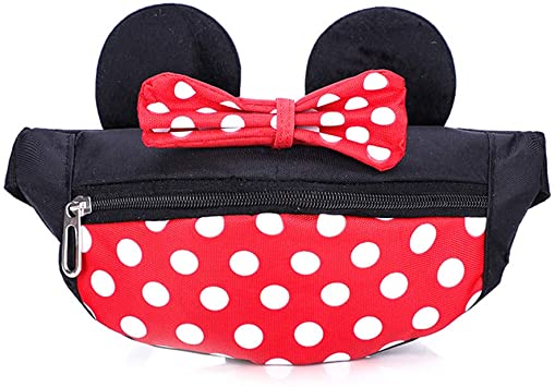 Photo 1 of Cute Little Girls Fanny Pack for Travel Disney Belt Bag Small Children Kids Waist Bag Toddler Baby Minnie Mickey Mouse Fanny Pack
