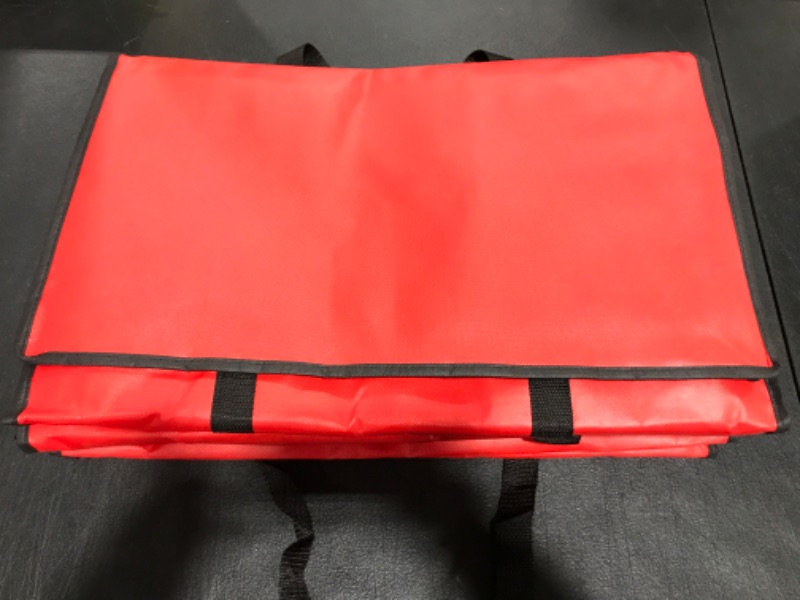 Photo 3 of 5-Pack Insulated Food Delivery Bag for Uber Eats, XXX-Large Grocey Shopping Bag for Catering, Red XXX-Large Red