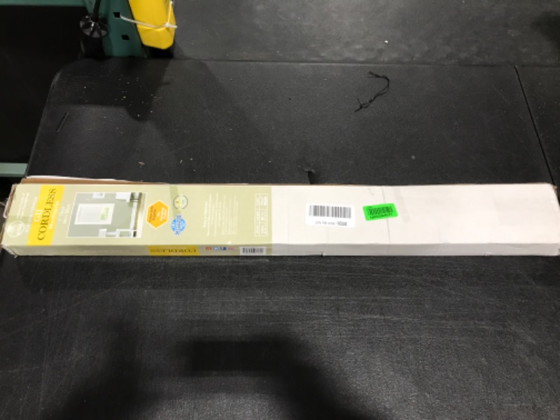 Photo 3 of Cordless Light Filtering Mini Blind - 33 Inch Length, 48 Inch Height, 1" Slat Size - Pearl White - Cordless GII Morningstar Horizontal Windows Blinds for Interior by Achim Home Decor 33 x 48 in Pearl White