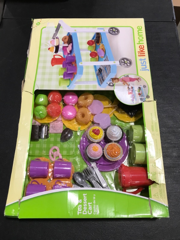 Photo 1 of Just Like Home Tea & Dessert Cart Playset, for Ages 3-6
