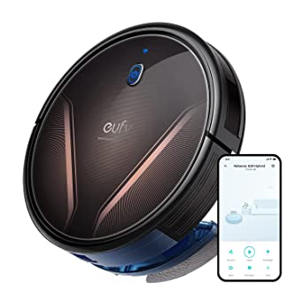 Photo 1 of eufy by Anker, RoboVac G20 Hybrid, Robot Vacuum, Dynamic Navigation, 2500 Pa Strong Suction, 2-in-1 Vacuum and Mop, Ultra-Slim, Quiet, Compatible with Alexa, Ideal for Hard Floors and Pet Hair
