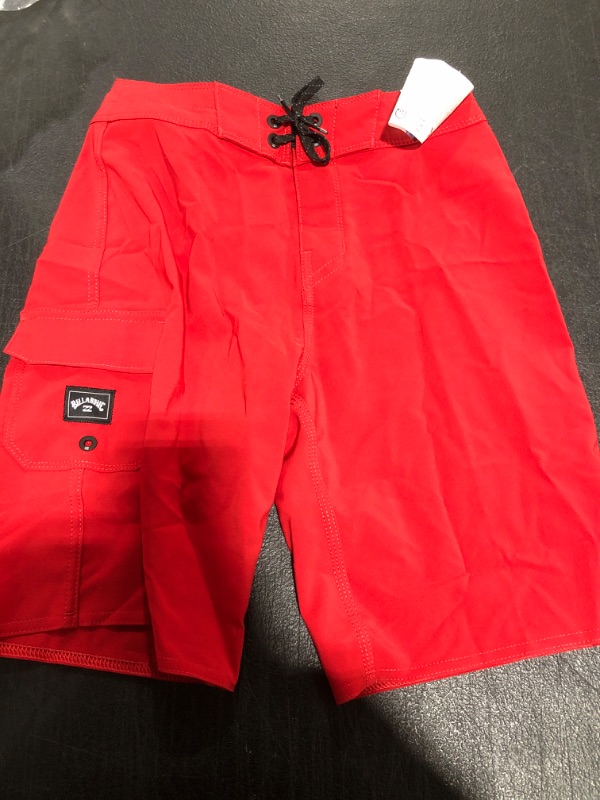 Photo 2 of Billabong Boys' Classic Performance Stretch Boardshort Big Boys 23 Red