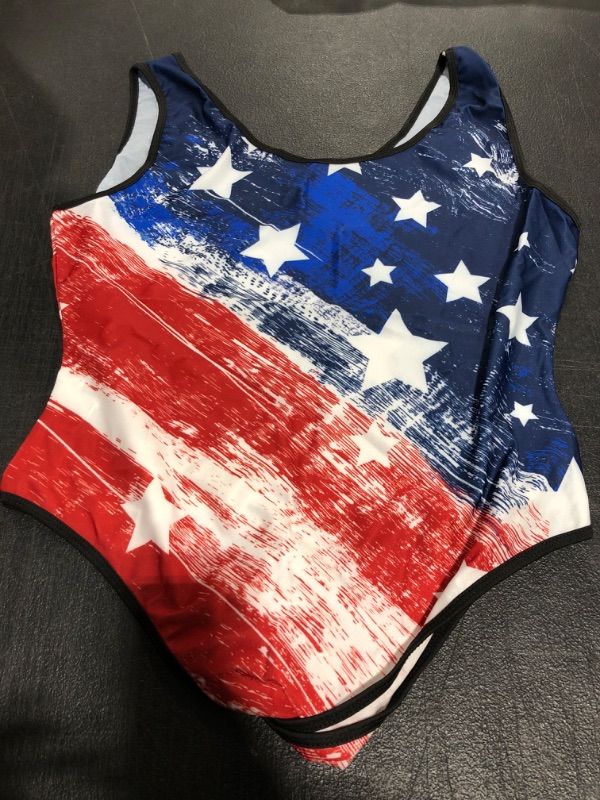 Photo 2 of color cosplayer American Flag One Piece Print Swimsuits for Women Sexy Tummy Control High Waisted Swimwear Bathing Suit American Flag8 X-Large