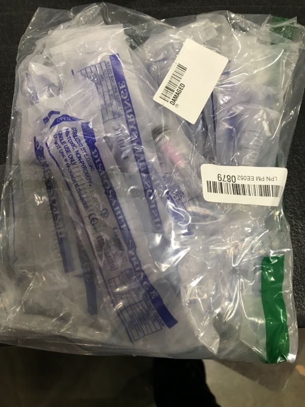 Photo 2 of 20 Pack 10ml Industrial Sterile Syringes with 18Ga 1.5 Inch, Plastic Disposable Syringe for Scientific Labs, Liquids Refilling and Measuring 10 ml