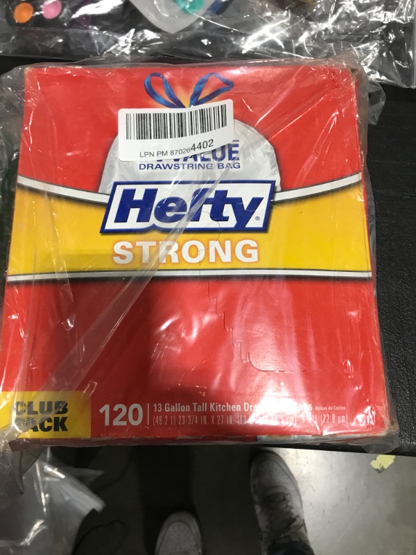 Photo 2 of Hefty Strong Tall Kitchen Trash Bags, Unscented, 13 Gallon, 120 Count 120 Count (Pack of 1)