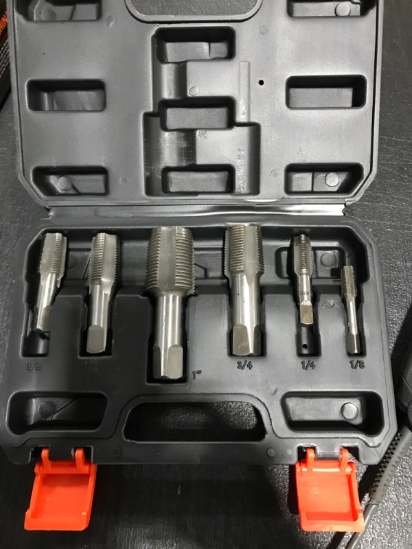 Photo 2 of HORUSDY 6-Piece NPT Pipe Tap Set, Sizes Includes 1/8", 1/4", 3/8", 1/2", 3/4" and 1"