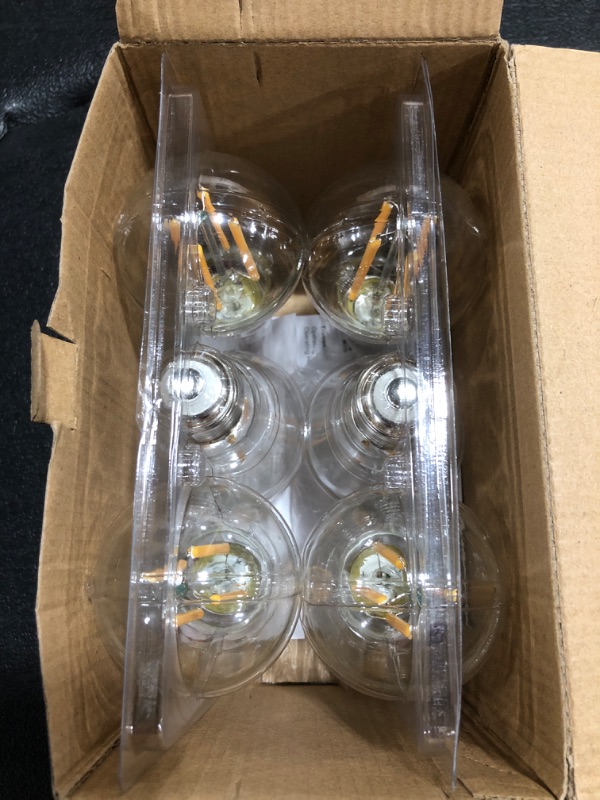 Photo 2 of 8 WATT DIMMABLE LED E26 EDISON VINTAGE BULBS, A19, 2700K. 6 PIECES. 