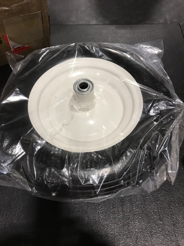 Photo 1 of 10" Flat Free Tires Solid Non-inflated Tires Wheels,10/3.50with 5/8 Ball Bearings, 2.24" Offset Hub for Wheelbarrow, Garden Wagon Carts, Trolley, Hand Truck, Various Tool Carts 10In 