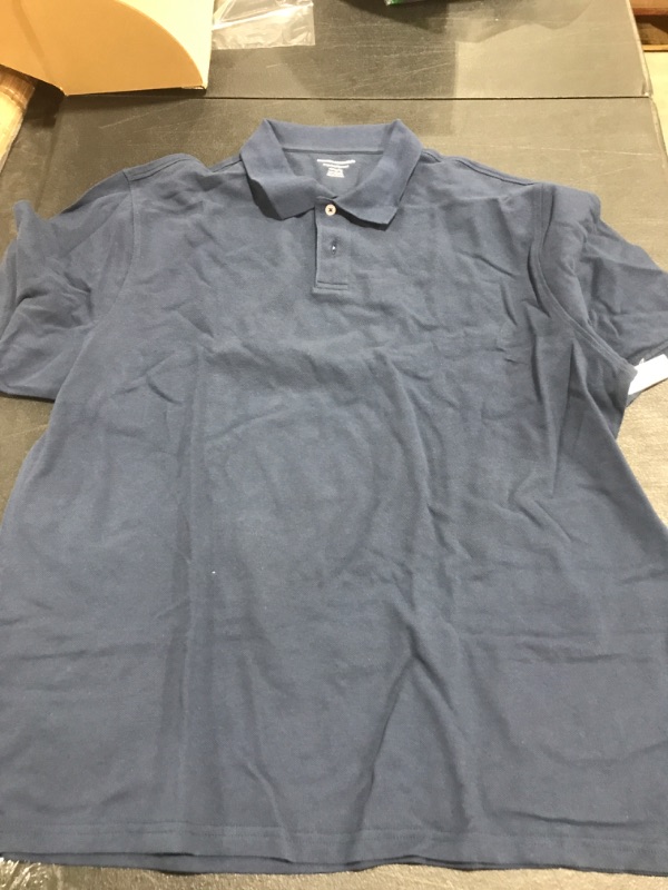 Photo 2 of AMAZON ESSENTIALS MEN'S POLO STYLE SHORT SLEEVE SHIRT. NAVY. SIZE XL. 