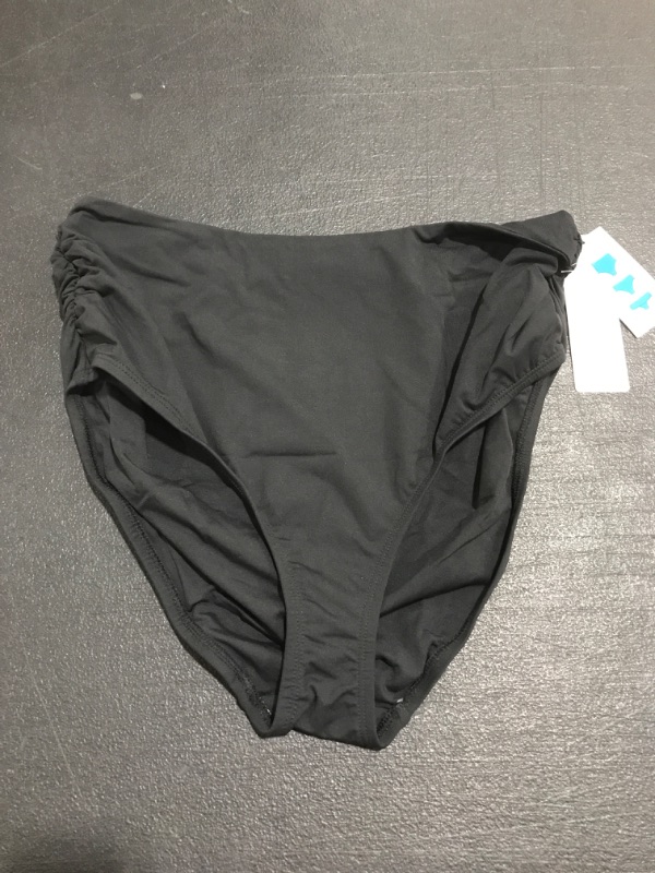 Photo 2 of Anne Cole - Convertible High Waist Shirred Swim Bottom. SIZE MEDIUM. 
