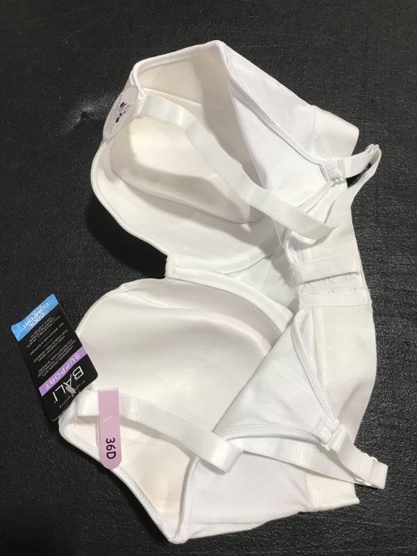 Photo 2 of Bali One Smooth U® Bounce Control Underwire Bra White 36D Women S
