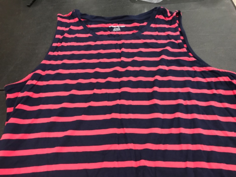 Photo 1 of AMAZON ESSENTIALS WOMEN'S STRIPED SLEEVELESS DRESS. BLUE/RED. SIZE XL. PRIOR USE. 