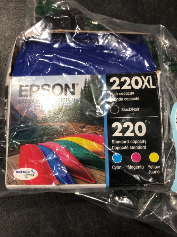 Photo 2 of EPSON T220 DURABrite Ultra -Ink High Capacity Black & Standard Color -Cartridge Combo Pack (T220XL-BCS) for select Epson Expression and WorkForce Printers Ink, 4 Color