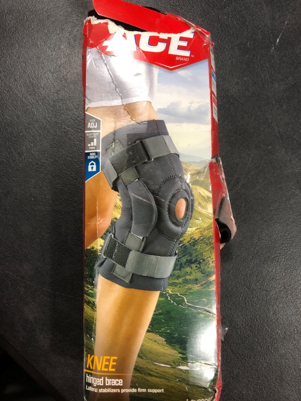 Photo 2 of ACE Hinged Knee Brace, Helps Support Weak, Injured, Arthritic or Sore Knee, One Size Fits Most, Black