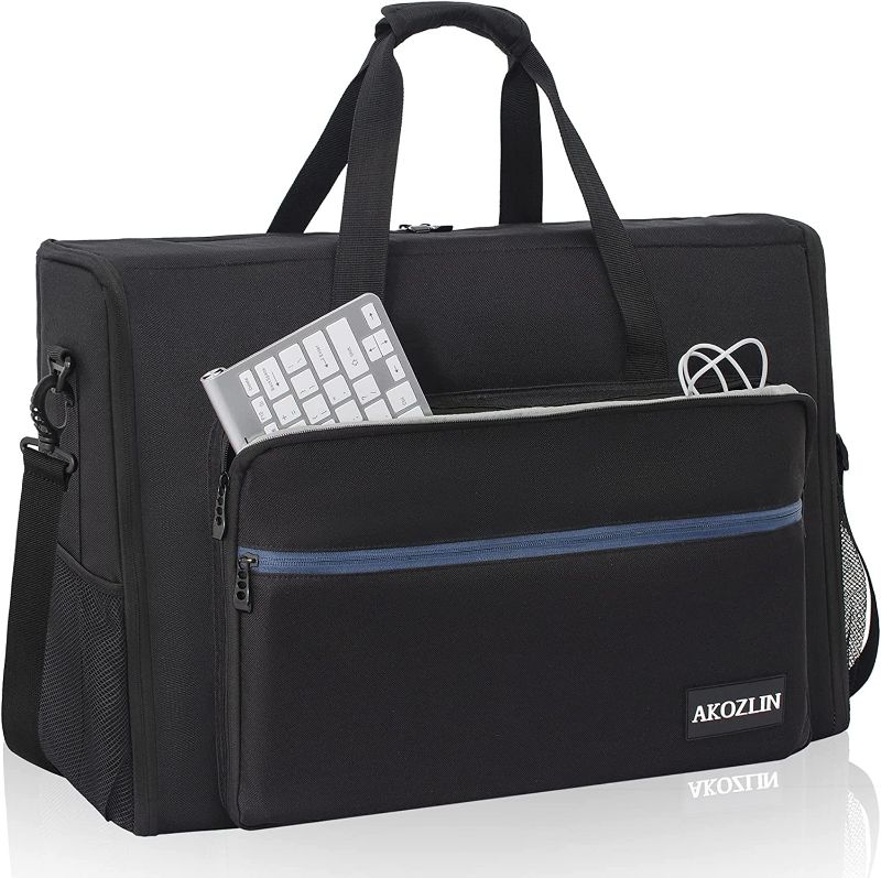 Photo 1 of AKOZLIN LCD Screens/TVs(up to 2) Transport Tote Bag for 27" - 32" Displays Padded Monitor Carrying Case Travel Bag With Shoulder Strap,Large Accessories Pocket
