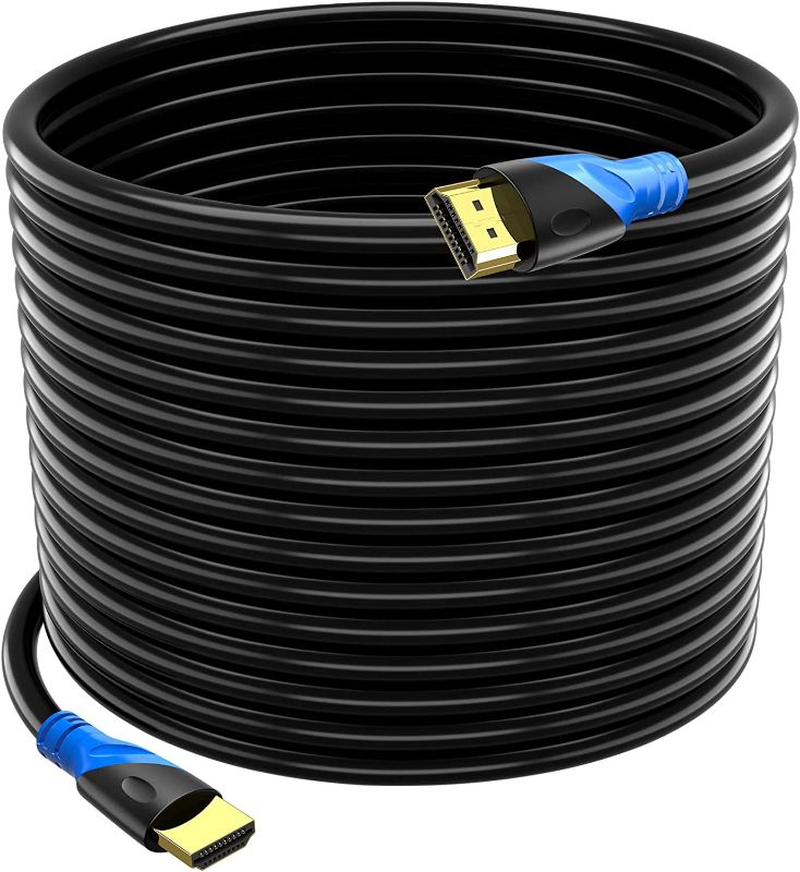 Photo 1 of Rommisie 4K HDMI Cable 120FT (HDMI 2.0,18Gbps) Ultra High Speed Gold Plated Connectors,Ethernet Audio Return,Video 4K,FullHD1080p 3D Compatible with Xbox Playstation Arc PS3 PS4 PS9 PC HDTV https://a.co/d/7t1EU6X