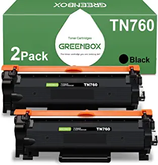 Photo 1 of GREENBOX Compatible Toner Cartridge Replacement for Brother TN760 TN-760 TN730 TN-730 for Brother MFC-L2710DW HL-L2350DW HL-L2370DW HL-L2395DW MFC-L2750DW DCP-L2550DW HL-L2390DW MFC-L2730DW (2 Black)