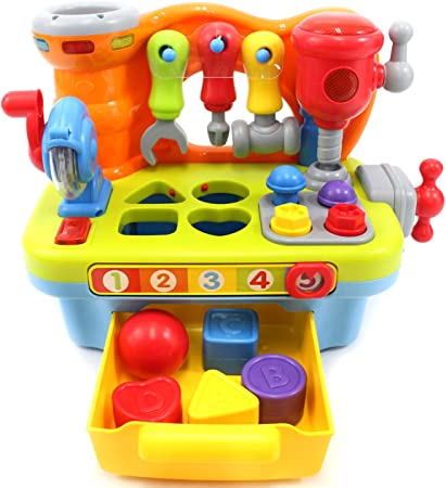 Photo 1 of CifToys Musical Learning Workbench Toy for Kids Construction Work Bench Building Tools with Sound Effects & Lights Engineering Pretend Play