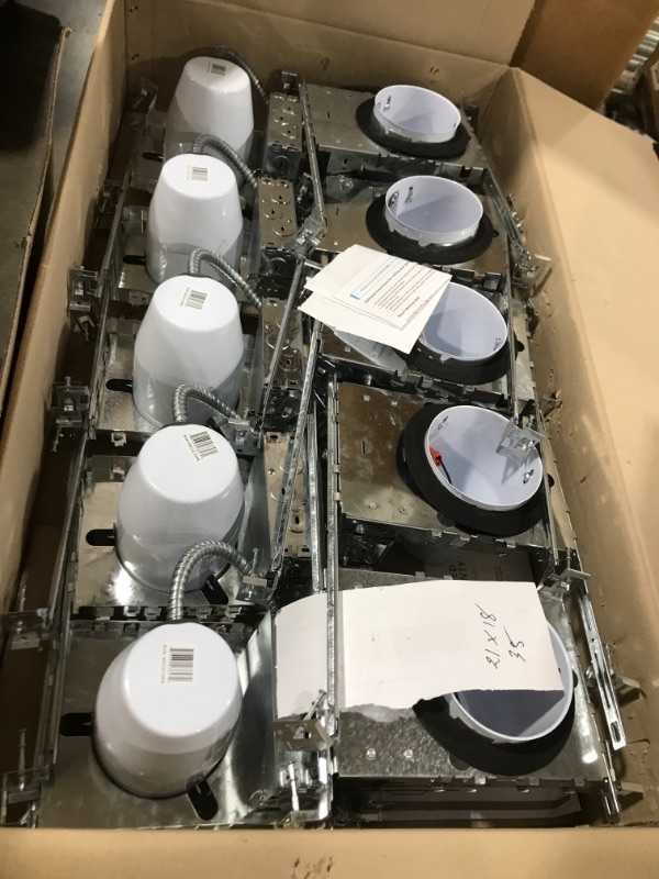 View 2 of Sunco Lighting 10 Pack 4 Inch Recessed Lighting Housing Can Light New Construction, Air Tight Steel Ceiling Can, 120-277V, Hard Wired, TP24 Connector, Easy Install, IC Rated, UL Listed