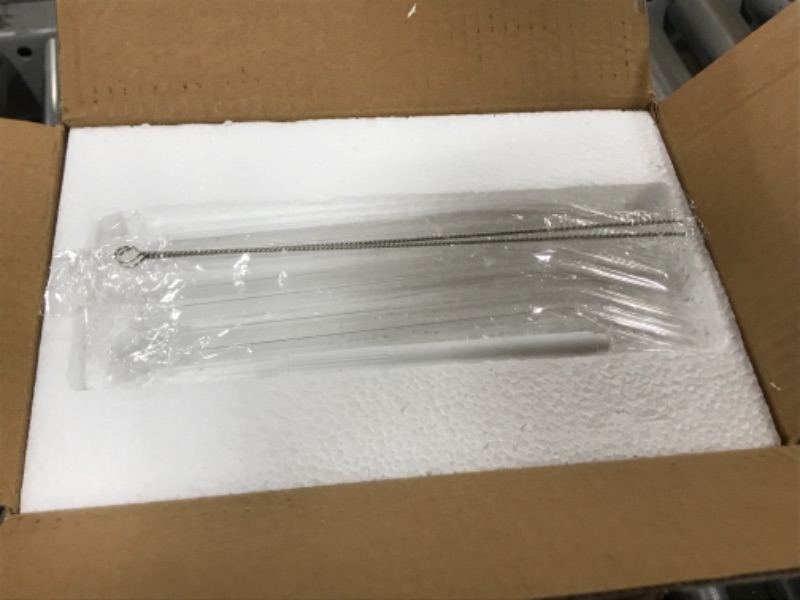 Photo 1 of OMINA 6 Pcs Glass Cups with Lids and Straws | 16 oz Can Shaped Glass Cups | Whiskey, Beer and Ideal for Cocktail - Best Iced Coffee Cup with Reusable Accessories and a Recipe eBook