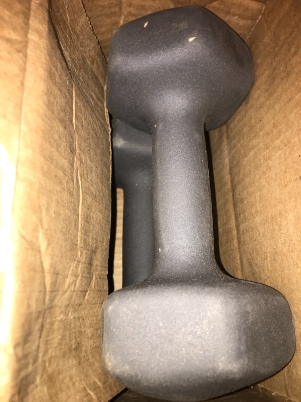 Photo 2 of Amazon Basics Neoprene Workout Dumbbell Grey 15-Pound, Set of 2 Weight Set