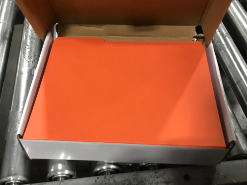 Photo 2 of File Folder, 1/3 Cut Tab, Letter Size, Orange, Great for Organizing and Easy File Storage, 100 Per Box 