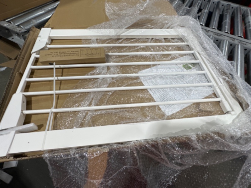 Photo 1 of Fairy Baby Narrow Baby Gate for Doorway Stair 22.8"-25.5" Wide Pressure Mounted Pet Gate Walk Thru Child Safety Gate White White 22.8"-25.50"