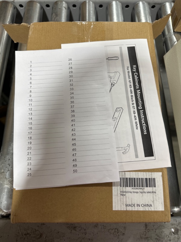 Photo 1 of KYODOLED Key Storage Lock Box with Key,Locking Key Cabinet,Key Management Wall Mount with Key Lock,40 Key Hooks & Tags Key Labels,White 40 Keys White