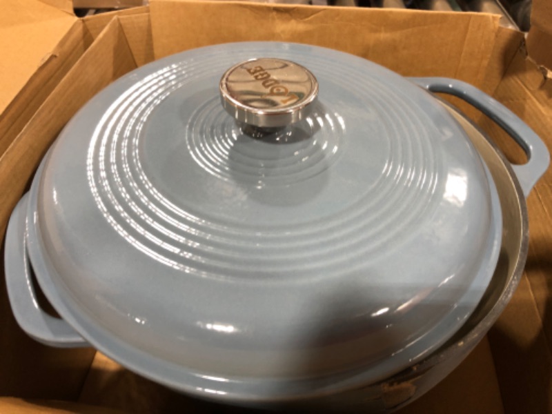 Photo 1 of Lodge EC6D34 Enameled Dutch Oven, 6 Qt, Storm Blue Storm Blue 6 Quart Dutch Oven