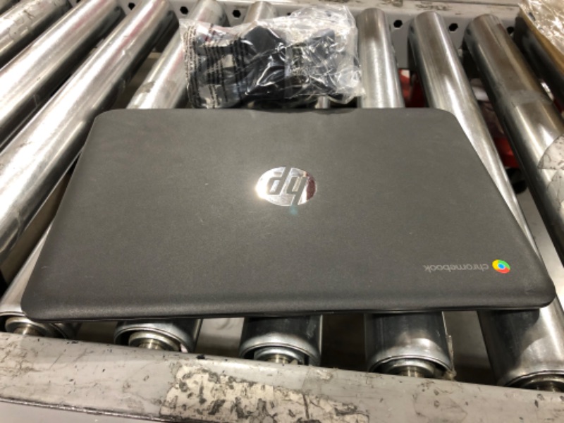 Photo 2 of HP Newest Flagship Chromebook, 11.6" HD (1366 x 768) Display, Intel Celeron Processor N3350, 4GB LPDDR2, 32GB eMMC, Chrome OS, HD Graphics 500, 11A-NB0013DX, Ash Gray Device Only