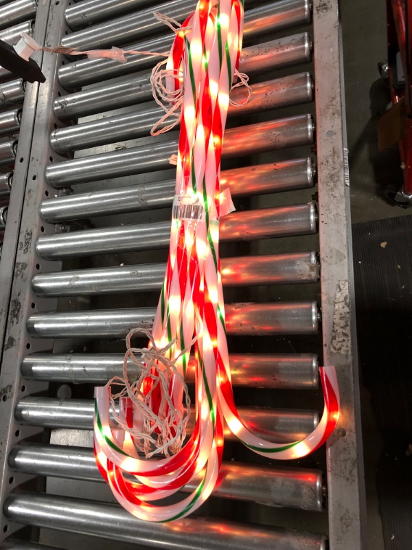 Photo 2 of 10 Pack 8 Modes Christmas Candy Cane Light 21" Flickering Candy Cane Pathway Marker Waterproof UL Listed Christmas Lighting Decoration Light Outdoor Indoor
