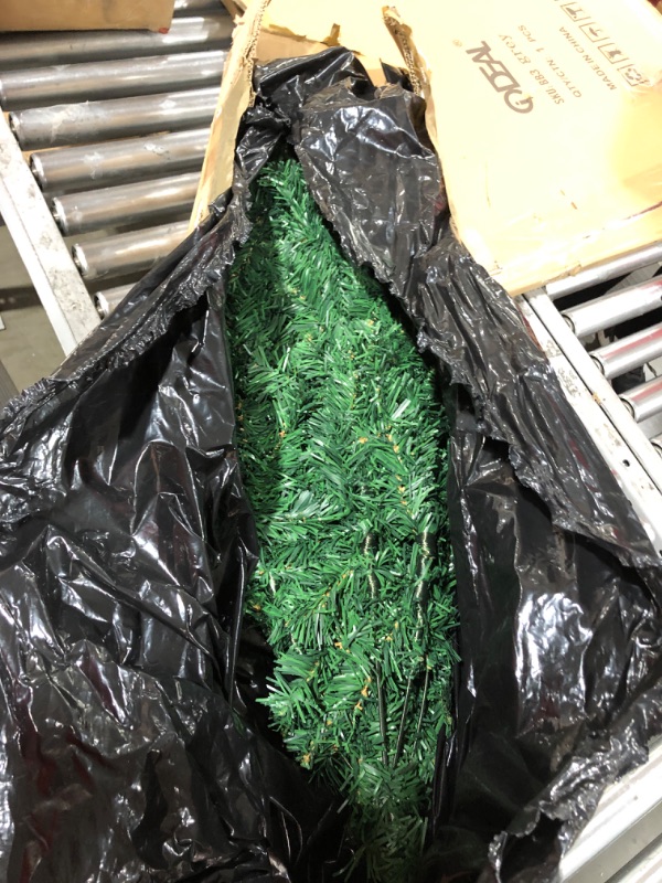 Photo 2 of 6 Ft Premium Christmas Tree with 1200 Tips for Fullness - Artificial Canadian Fir Full Bodied Christmas Tree with Metal Stand, Lightweight and Easy to Assemble 6FT