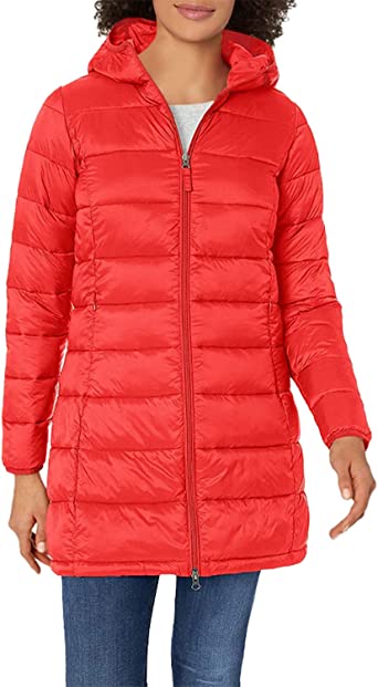 Photo 1 of Amazon Essentials Women's Lightweight Water-Resistant Hooded Puffer Coat Size: Large