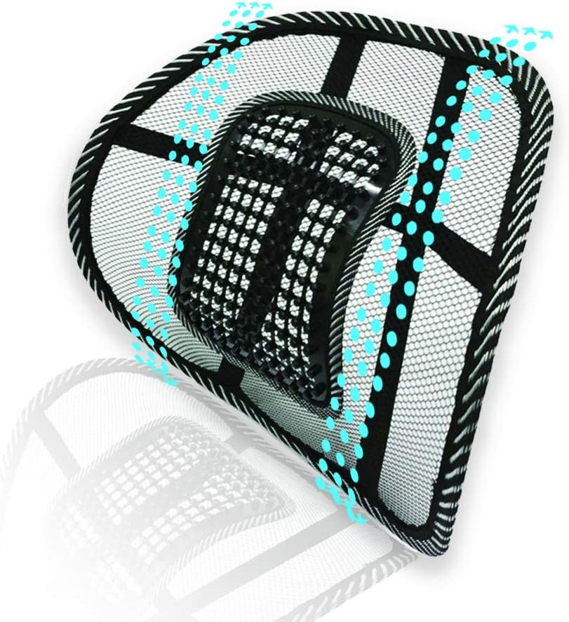 Photo 1 of Big Ant Lumbar Support, Car Mesh Back Support with Massage Beads Ergonomic Designed for Comfort and Lower Back Pain Relief - Lumbar Back Support Cushion for Car Seat, Office Chair,Wheelchair
