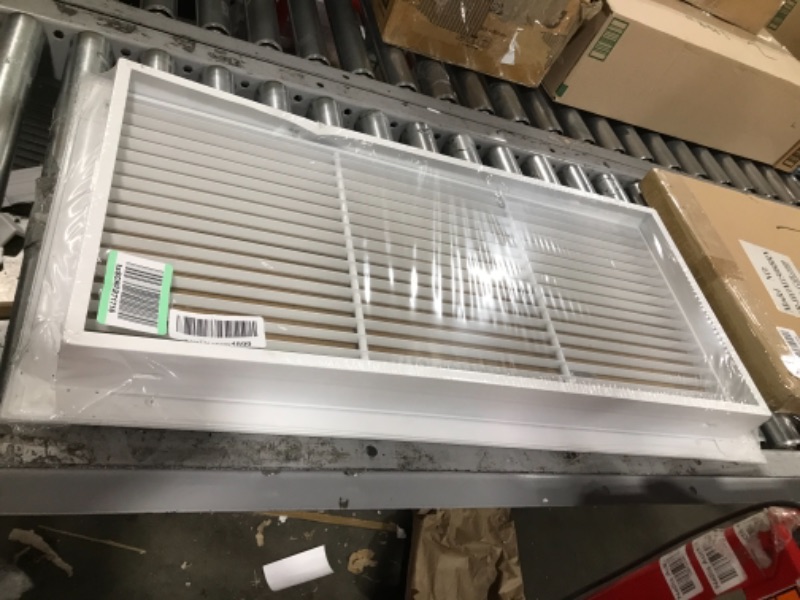 Photo 2 of 30" X 14" Aluminum Return Filter Grille - Easy Airflow - Linear Bar Grilles [Outer Dimensions: 31.75w X 15.75h] 30 x 14