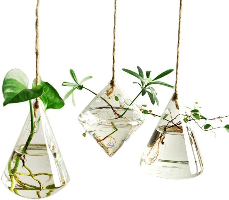 Photo 1 of 3 PIECE GLASS HANGING PLANTERS 