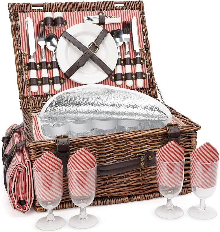 Photo 1 of 4 PERSON PICNIC BASKET 