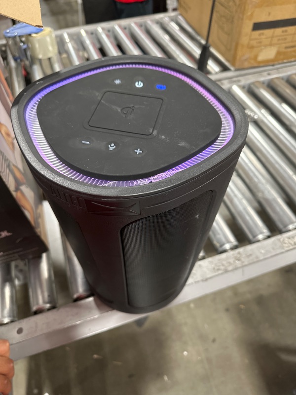 Photo 1 of Altec Lansing Soundbucket XL - Waterproof Bluetooth Speaker with Customizable LED Lights, Qi Wireless Charging, 20 Hours Playtime & 100 Foot Range
