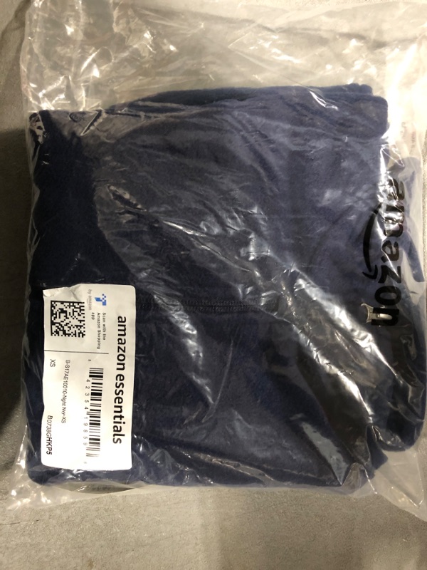 Photo 2 of [Size XS] Amazon Essentials Boys and Toddlers' Polar Fleece Full-Zip Mock Jacket Polyester Navy/Blue X-Small
