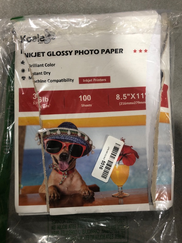 Photo 2 of Koala Thin Inkjet Printer Paper for DIY Chip Bag and Print Brochure Flyer 8.5x11 Inches Glossy 100 Sheets 36Lb