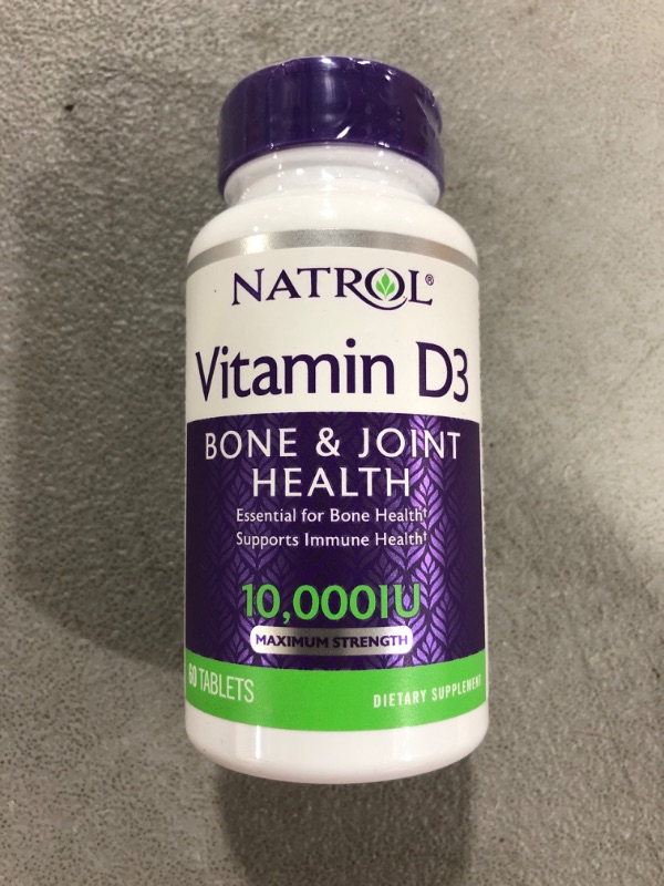 Photo 2 of "Natrol Vitamin D3 10000 Iu Tablets - 60 Ea