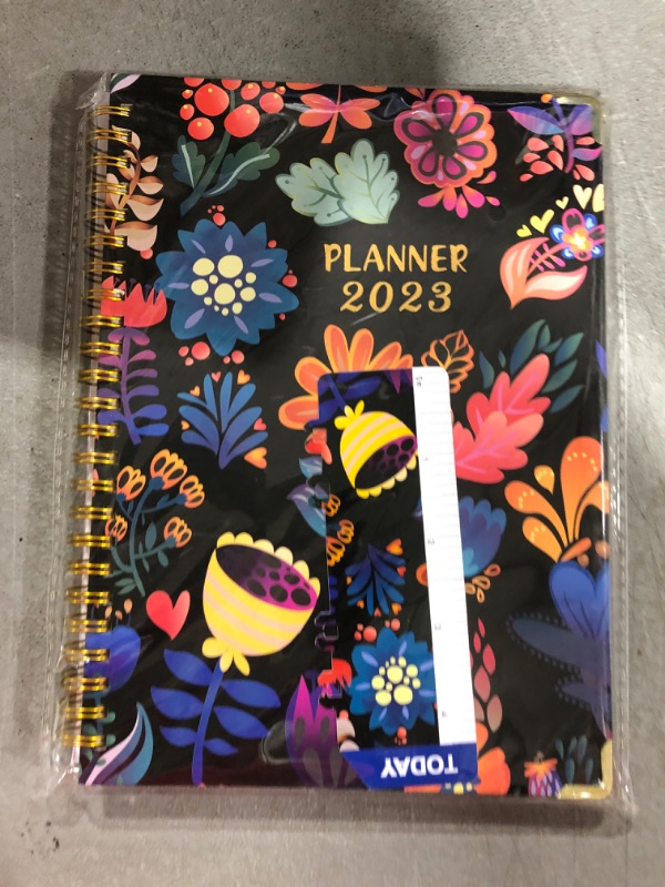 Photo 2 of 2023 Planner - 2023 Planner with Weekly and Monthly, 8.4" X 6", Jan 2023 - Dec 2023, A5 Agenda 2023 with 12 Monthly Tabs, Premium Paper, Metal Protectors, Hobby Stickers, Elastic Closure, Inner Pocket